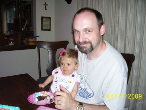 Cake with Daddy - YUM!